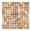 Scabos Travertine 1X1 Mosaic Tumbled Square Mosaic Tile Sheet for elegant designs