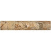 Cylindrical travertine stone border from Scabos Travertine 1X6 Quarter-Round Trim Liner Honed