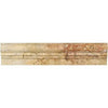 Textured travertine border tile for Scabos Travertine double-step chair rail trim liner