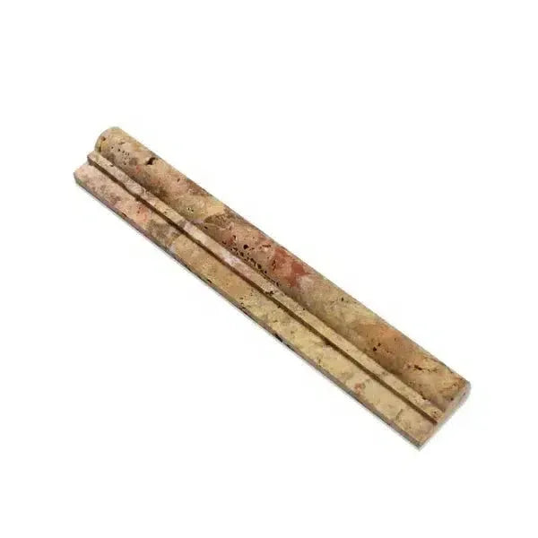 Cork decorative molding for Scabos Travertine 2X12 OG-1 single-step chair rail trim liner