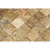 Scabos Travertine 2X2 CNC-Arched & Tumbled Diamond Tile Mosaic Design