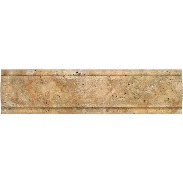 Scabos Travertine 3X12 Arch Baldwin Molding Liner Honed decorative border tile