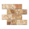 Scabos Travertine 3X6 Deep-Beveled Honed Rectangular Tiles for elegant flooring design