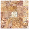 Scabos Travertine 4 pcs Versailles Pattern French Pattern Set Tumbled tile design