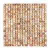 Scabos Travertine 5/8X5/8 Mosaic Polished Square Mosaic Tile Sheet Display