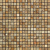 Square mosaic tile pattern of Scabos Travertine 5/8X5/8 Mosaic Polished