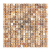 Square Mosaic Tile Sheet - Scabos Travertine 5/8X5/8 Mosaic Tumbled Design