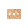 Scabos Travertine Triple Toggle Plate Switch Wall Plate in elegant marble design