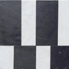 Black and white marble tile pattern from Siena in Carrara White and Nero Marquina set