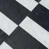 Black and white marble tile pattern from Siena in Carrara White and Nero Marquina set