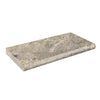 Rectangular stone step tread of Silver Travertine 12X24 Pool-Coping Tumbled product