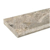 Rectangular Silver Travertine 12X24 Tumbled stone tile for pool coping applications