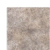 Textured gray stone tile of Silver Travertine 24X24 paver with tumbled finish