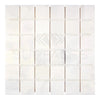 Snow White 2X2 Marble Mosaic Polished featuring white square mosaic tiles