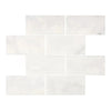 White rectangular Snow White Marble 3X6 Polished tiles showcasing elegant elegance