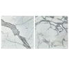 Two square Statuary Statuario White 12X12 Italian marble tiles polished or honed