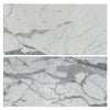 Two Statuary-Statuario White Italian marble slabs with elegant gray veining