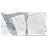 White marble slab with gray veining from Statuary-Statuario White 12X24 Italian Marble