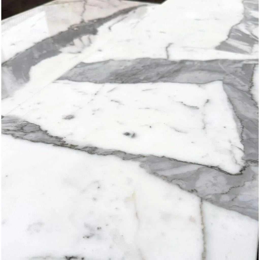 Statuary-Statuario White 12X24 Italian Marble Polished or Honed white and gray marble surface