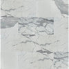 White marble tile pattern of Statuary-Statuario White 12X24 Italian Marble Polished or Honed