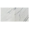 Two marble-patterned Statuary-Statuario White 18X18 Italian Marble tiles