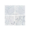 Four white marble tiles of Statuary-Statuario White 24X24 Italian Marble Polished or Honed