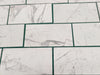 White marble-patterned tiles from Statuary-Statuario White 3X6 Italian marble collection