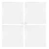 Four white square Thassos White 18X18 Marble Polished or Honed tiles arranged together