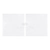 Two white square panels of Thassos White 18X18 Marble Polished or Honed