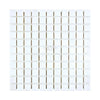 Thassos White 1X1 Mosaic Marble Polished or Honed White Square Tile Sheet