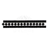 Black and white mosaic tile border for Thassos White 2X12 BIAS Marble Polished or Honed