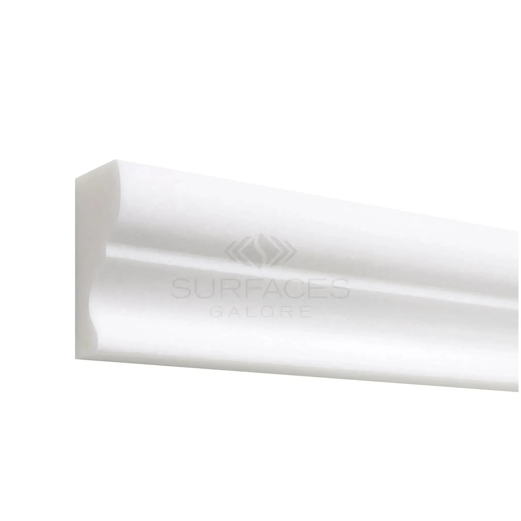 White decorative Thassos White 2X12 Crown Molding in polished or honed finish