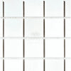 Thassos White 2X2 Mosaic Marble Polished or Honed with a white square tile grid