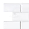 Thassos White 2X4 Deep-Beveled Brick Mosaic Marble Polished-Honed White Subway Tile