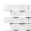 White brick-patterned wall tiles from Thassos White 2X4 Round-Faced Mosaic Marble