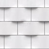 Thassos White 2X4 Round-Faced Marble Mosaic featuring a white rectangular tile pattern