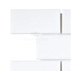 Thassos White 2X4 Straight-Edged Brick Mosaic Marble in Polished or Honed Finish