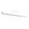 White cylindrical molding of Thassos White 3/4X12 Bullnose Liner Marble Polished or Honed