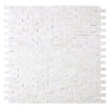 Thassos White 3/8X1 Mini-Brick Mosaic Marble Split-Faced stacked stone tile