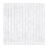 White textured mosaic tile in Thassos White 3-D Small-Bread Mosaic Marble finish