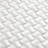 White textured tile pattern of Thassos White 3-D Small-Bread Mosaic Marble