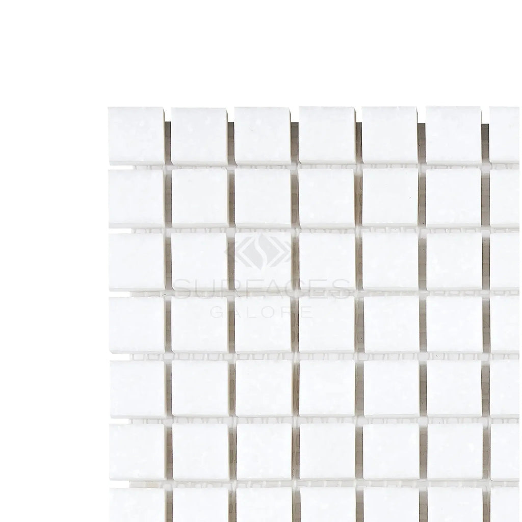 Thassos White 5/8X5/8 Mosaic Marble Polished or Honed White Square Tiles