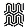 Black and white geometric tile pattern of Thassos White Berlinetta Design Mosaic Marble