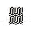 Black and white geometric tile pattern in Thassos White Berlinetta Design Mosaic Marble