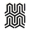 Black and white geometric tile pattern in Thassos White Berlinetta Design Mosaic