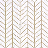 White and gold chevron pattern in Thassos White Chevron Mini Mosaic Marble design