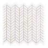 Thassos White Chevron Mini Mosaic Marble in polished or honed finish