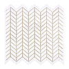 Thassos White Chevron Mini Mosaic Marble in polished or honed finish for elegant decor