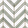 Thassos White Large Chevron Mosaic Marble Polished or Honed with Chevron Patterned Tile