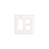 Thassos White Marble Rocker Duplex Switch Wall Plate in elegant white combination design